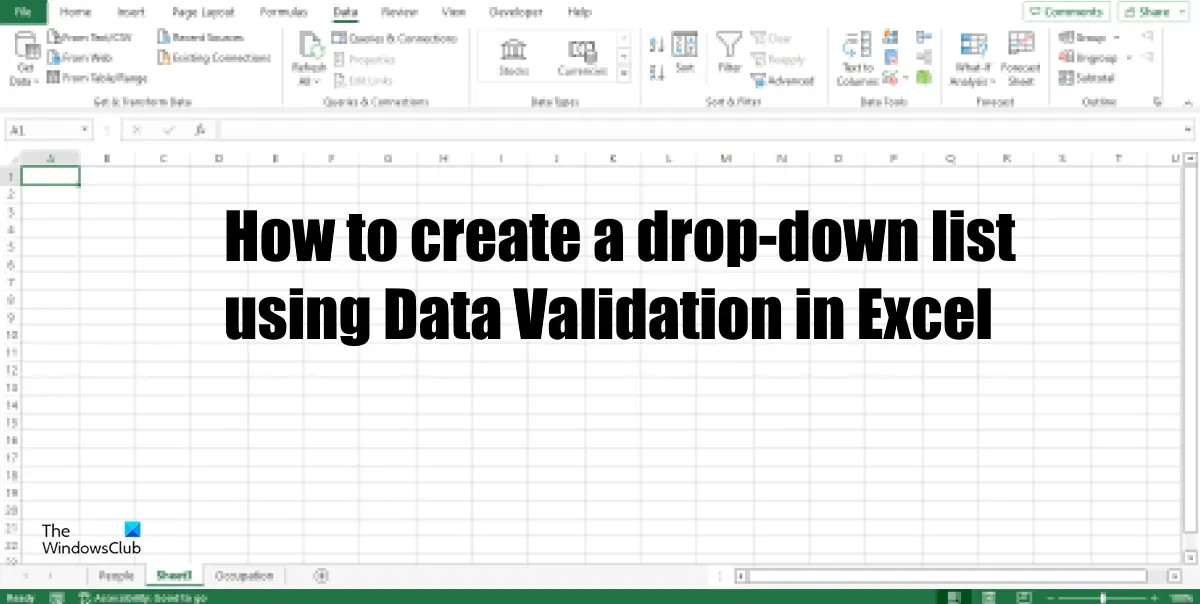 So erstellen Sie eine Dropdown-Liste mit Datenvalidierung in Excel