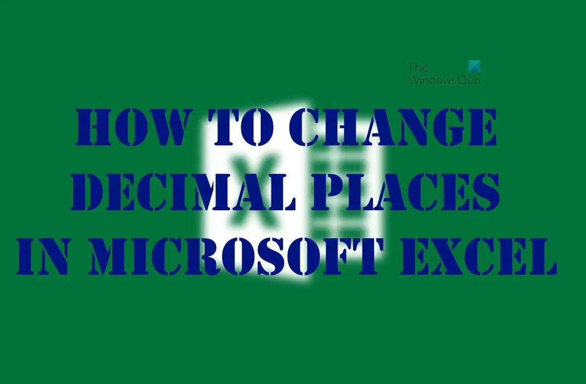 So ändern Sie Dezimalstellen in Excel