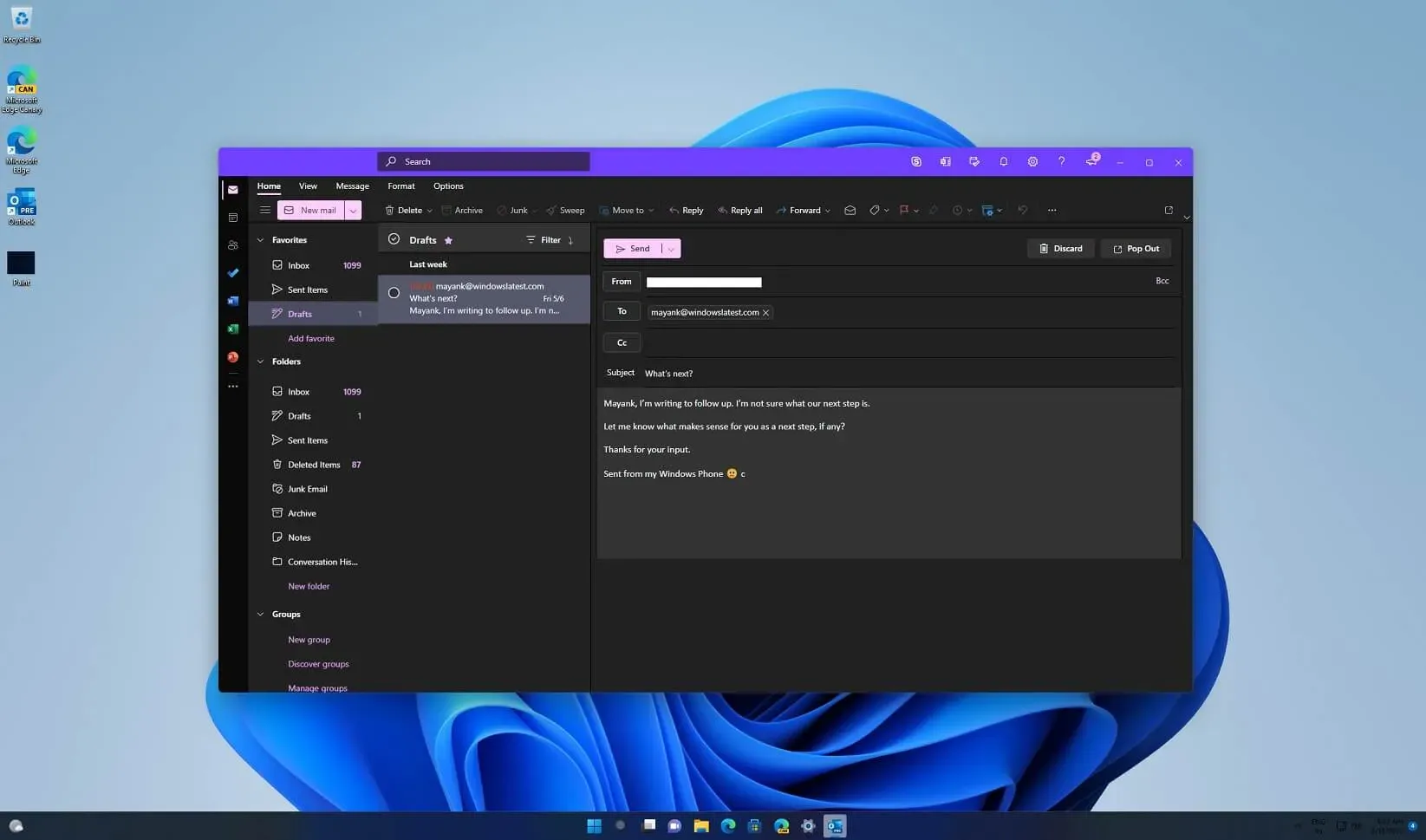 Die aktualisierte Outlook-App für Windows 11 ist jetzt für mehr Benutzer verfügbar