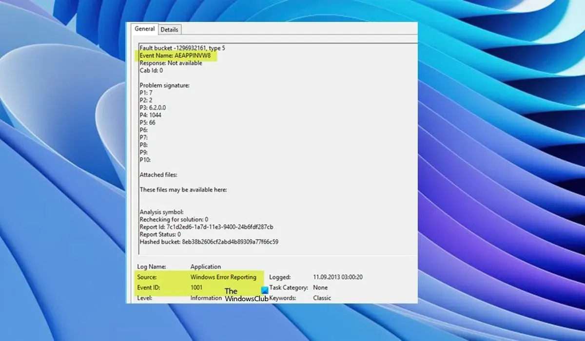 Windows-Fehlerberichterstattung Ereignis-ID 1001 [Fix]