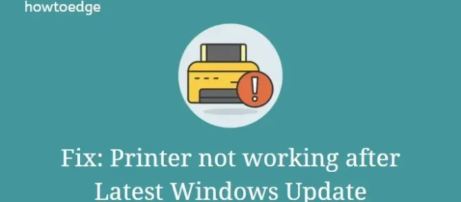 Fix: Drucker funktioniert nicht nach dem letzten Windows 10-Update