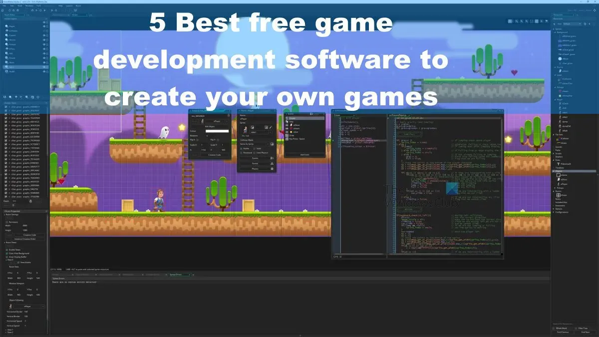 Die beste kostenlose Spieleentwicklungssoftware zum Erstellen eigener Spiele