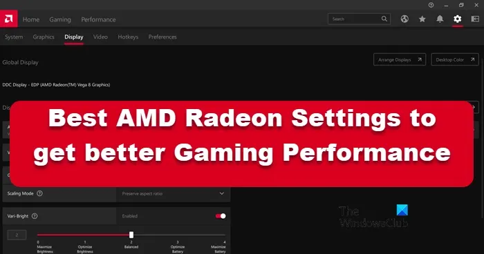 Beste AMD Radeon-Einstellungen für Spiele auf dem PC