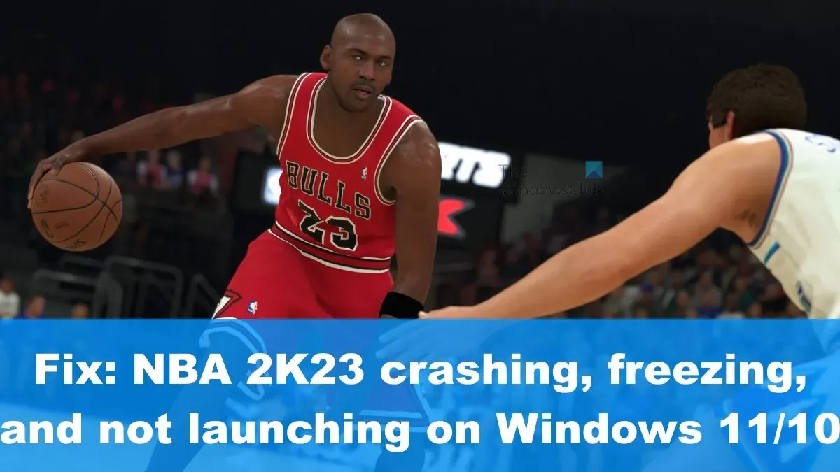 NBA 2K23 stürzt ab, friert ein oder startet nicht unter Windows 11/10