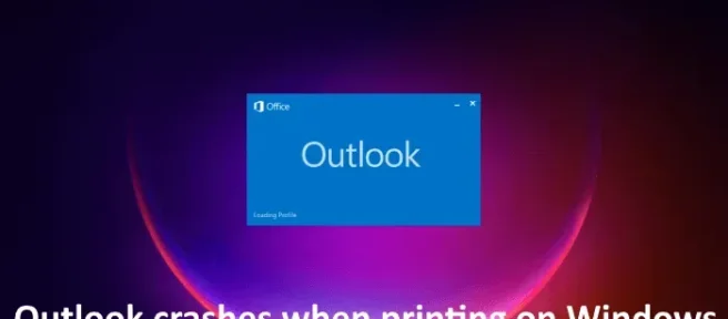 Outlook stürzt beim Drucken unter Windows 11/10 ab