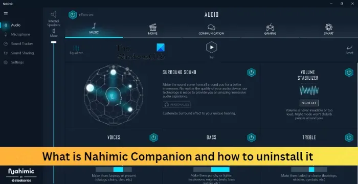 Was ist Nahimic Companion und wie deinstalliert man es unter Windows 11/10