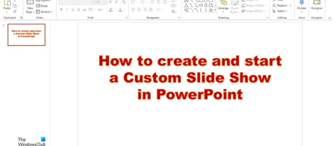 Cómo crear y ejecutar una presentación de diapositivas personalizada en PowerPoint