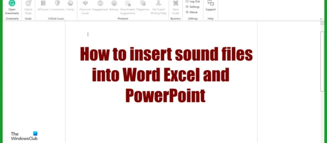 Cómo insertar un archivo de audio en Word, Excel y PowerPoint