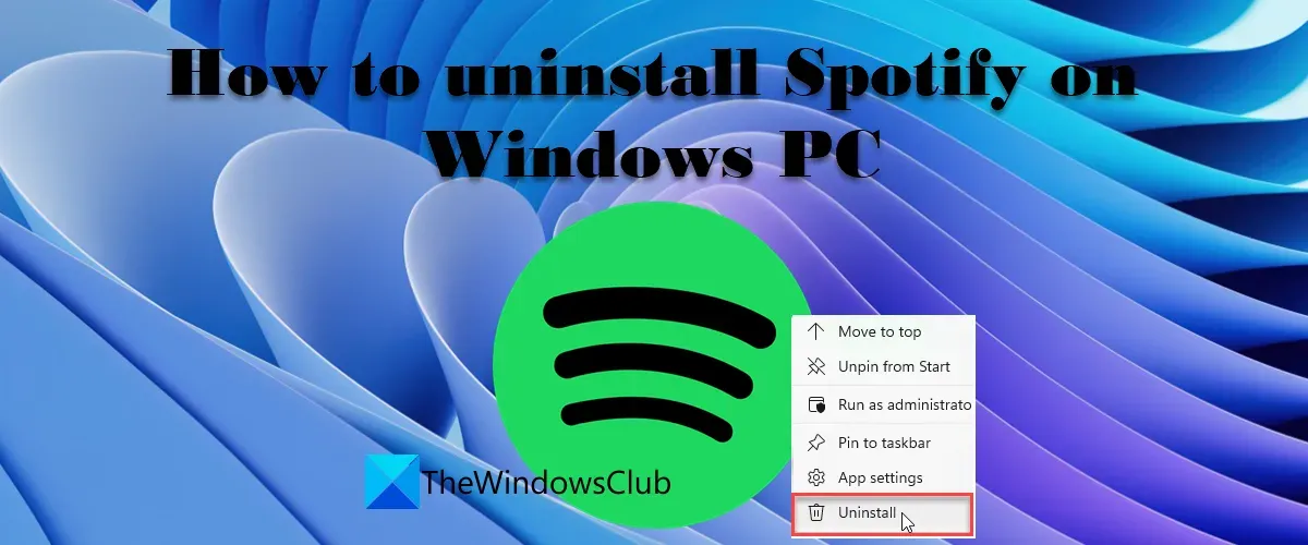 Cómo desinstalar Spotify en Windows 11