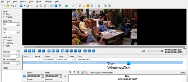 El mejor software gratuito de edición de subtítulos para Windows 11/10