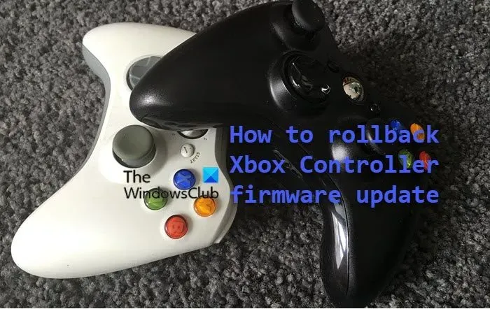Cómo revertir una actualización de firmware del controlador de Xbox