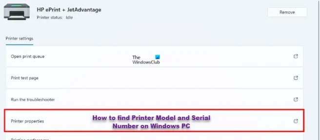 Cómo encontrar el modelo de impresora y el número de serie en una PC con Windows