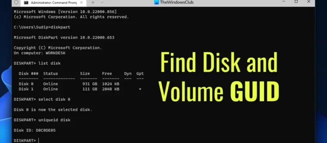 Comment trouver le GUID de disque et de volume et obtenir la liste des GUID de volume sur le disque