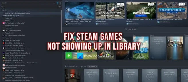 Correction d’un problème où les jeux Steam n’apparaissaient pas dans la bibliothèque.