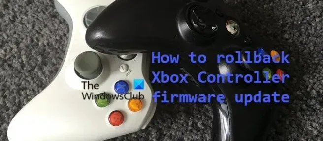 Comment annuler une mise à jour du micrologiciel d’une manette Xbox