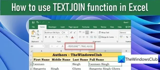 Comment utiliser la fonction TEXTJOIN dans Excel ?