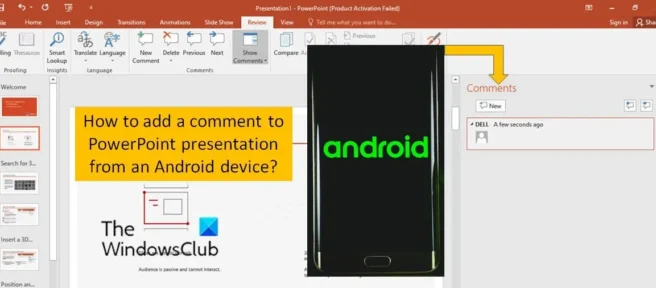Come aggiungere commenti a PowerPoint da un dispositivo Android
