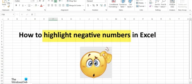 Come evidenziare i numeri negativi in ​​Excel