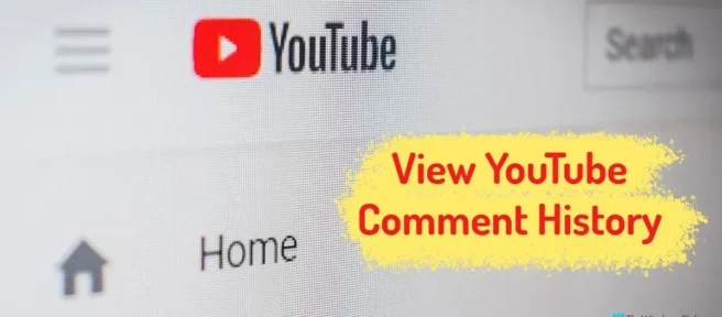 Come visualizzare la cronologia dei commenti di YouTube