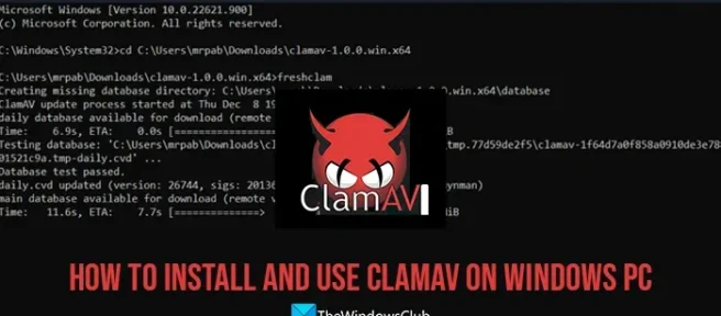 Come installare e utilizzare ClamAV su PC Windows
