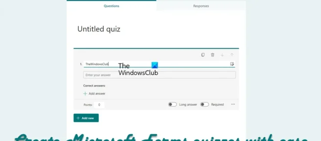 Microsoft Forms에서 자체 평가 퀴즈를 만드는 방법
