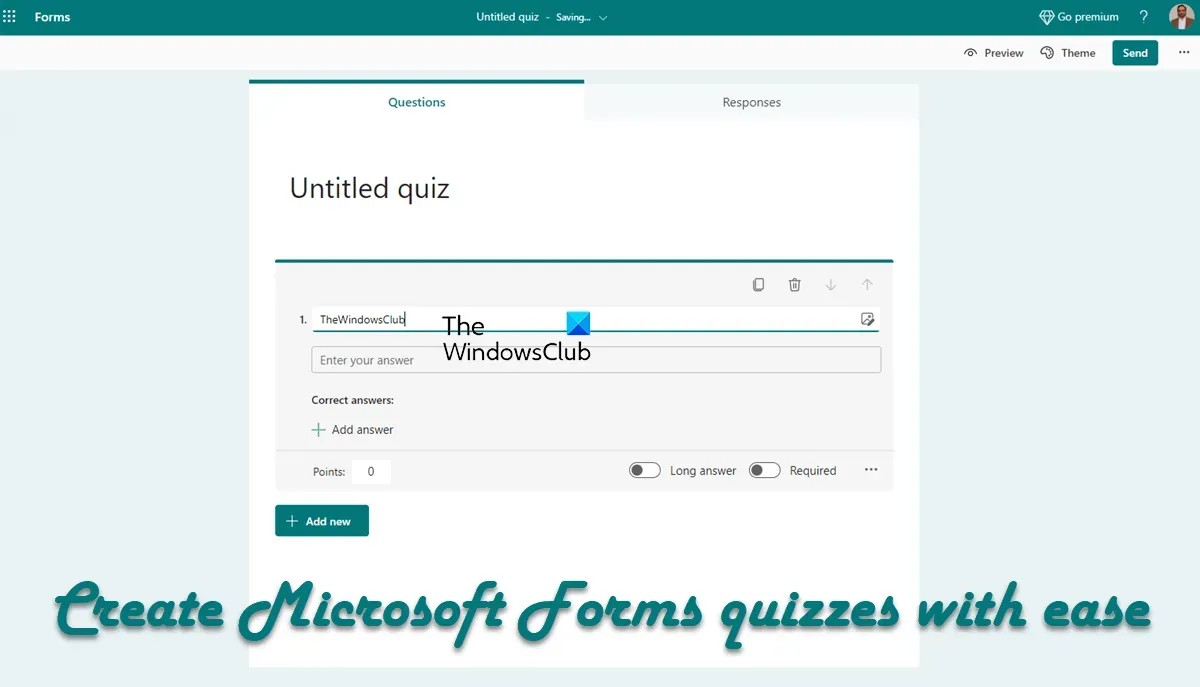 Microsoft Forms에서 자체 평가 퀴즈를 만드는 방법
