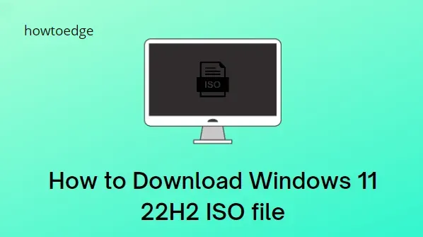 Windows 11 22H2 ISO 파일을 다운로드하는 방법