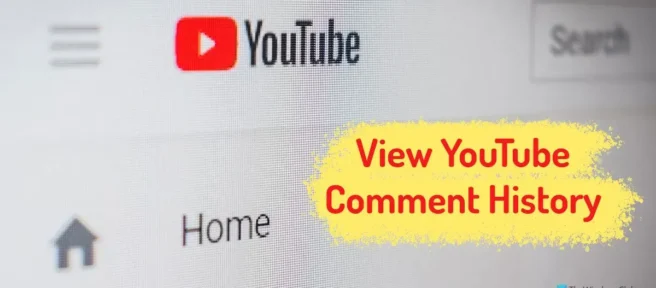 YouTube 댓글 기록을 보는 방법