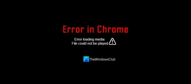 미디어 다운로드 중 오류 “Chrome에서 파일을 재생할 수 없습니다” 오류