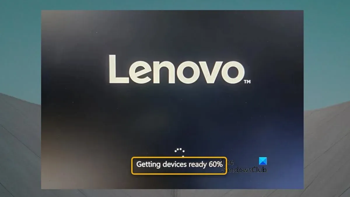 컴퓨터가 “장치 사용 준비 중” 화면에서 멈춥니다.