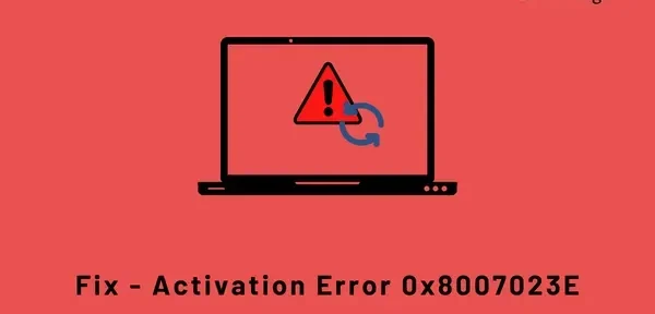 Windows 정품 인증 오류 0x8007023E를 해결하는 방법