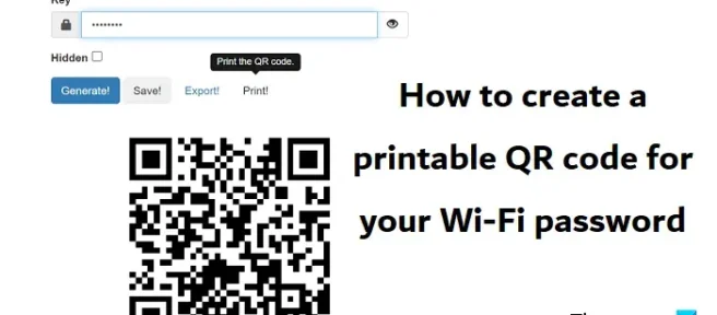 Wi-Fi 비밀번호로 인쇄 가능한 QR 코드를 생성하는 방법