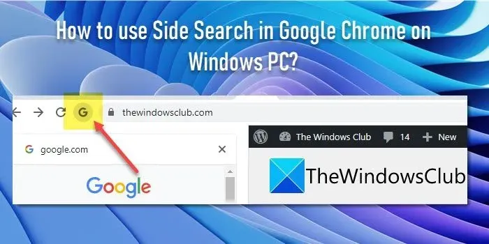 Windows PC의 Chrome에서 측면 검색을 사용하는 방법은 무엇입니까?