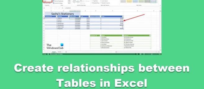 Hoe relaties tussen tabellen in Excel te maken