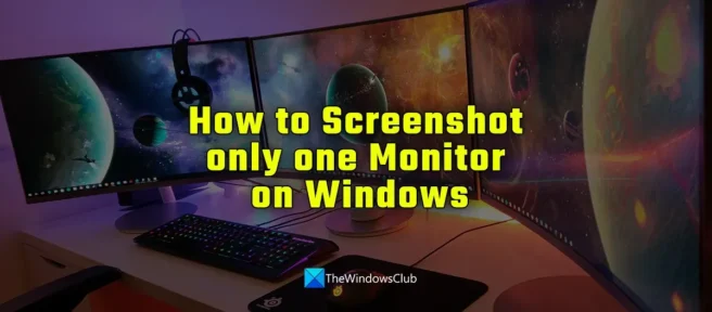 Een screenshot maken van slechts één monitor in Windows 11/10