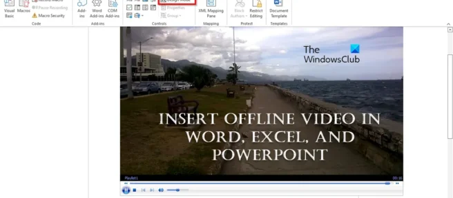 Offline video invoegen in Word, Excel en PowerPoint