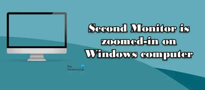 De tweede monitor is vergroot op een Windows-computer