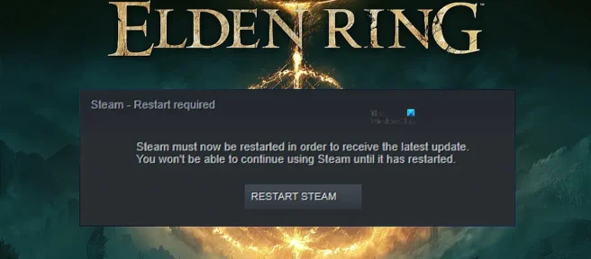 Steam-herstart vereist, zegt Elden Ring [Opgelost]