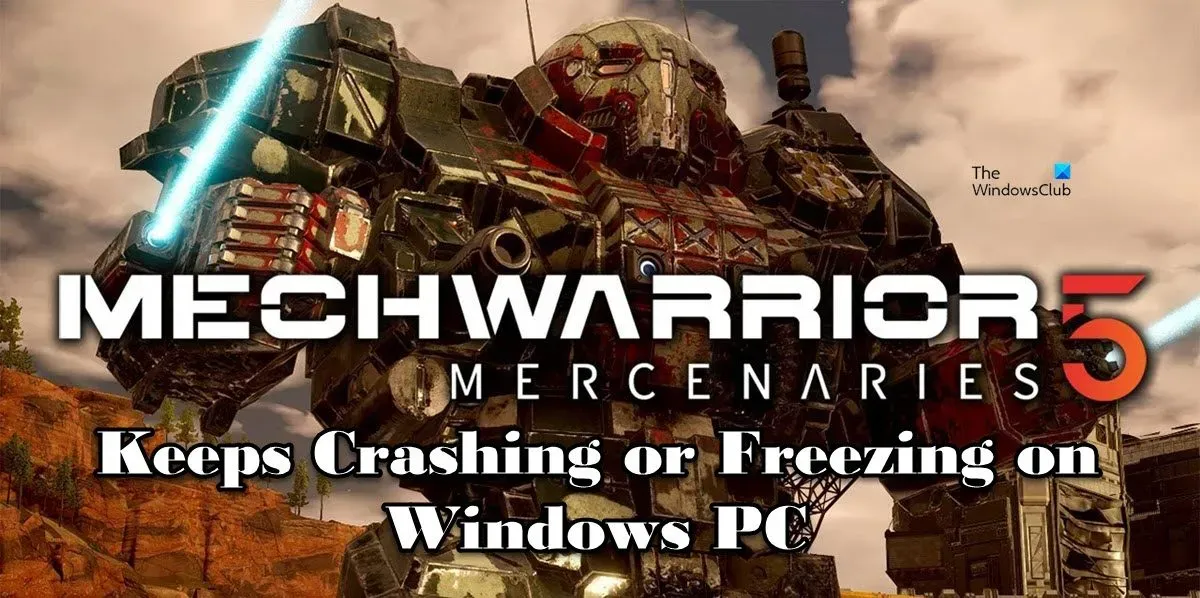 MechWarrior 5 Mercenaries ulega awarii lub zawiesza się na PC