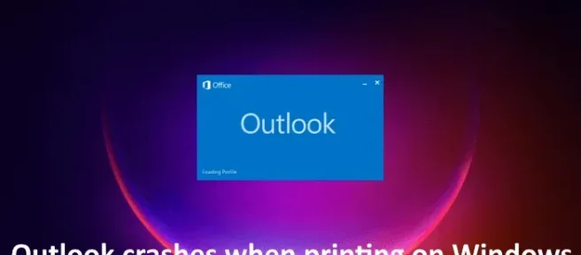 Program Outlook ulega awarii podczas drukowania w systemie Windows 11/10