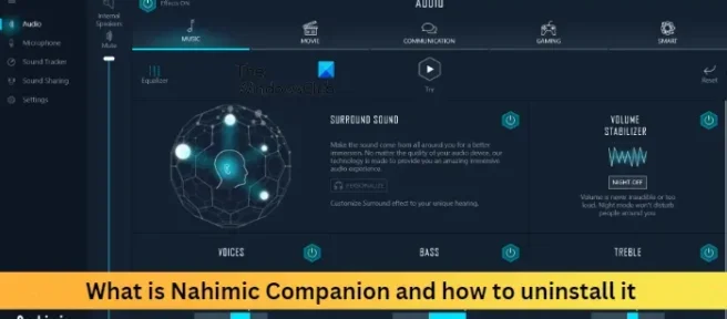 Co to jest Nahimic Companion i jak go odinstalować w systemie Windows 11/10