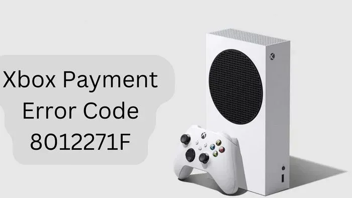 Napraw kod błędu płatności Xbox 8012271F