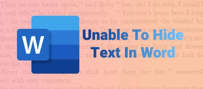 Não é possível ocultar o texto no Word [Corrigido]