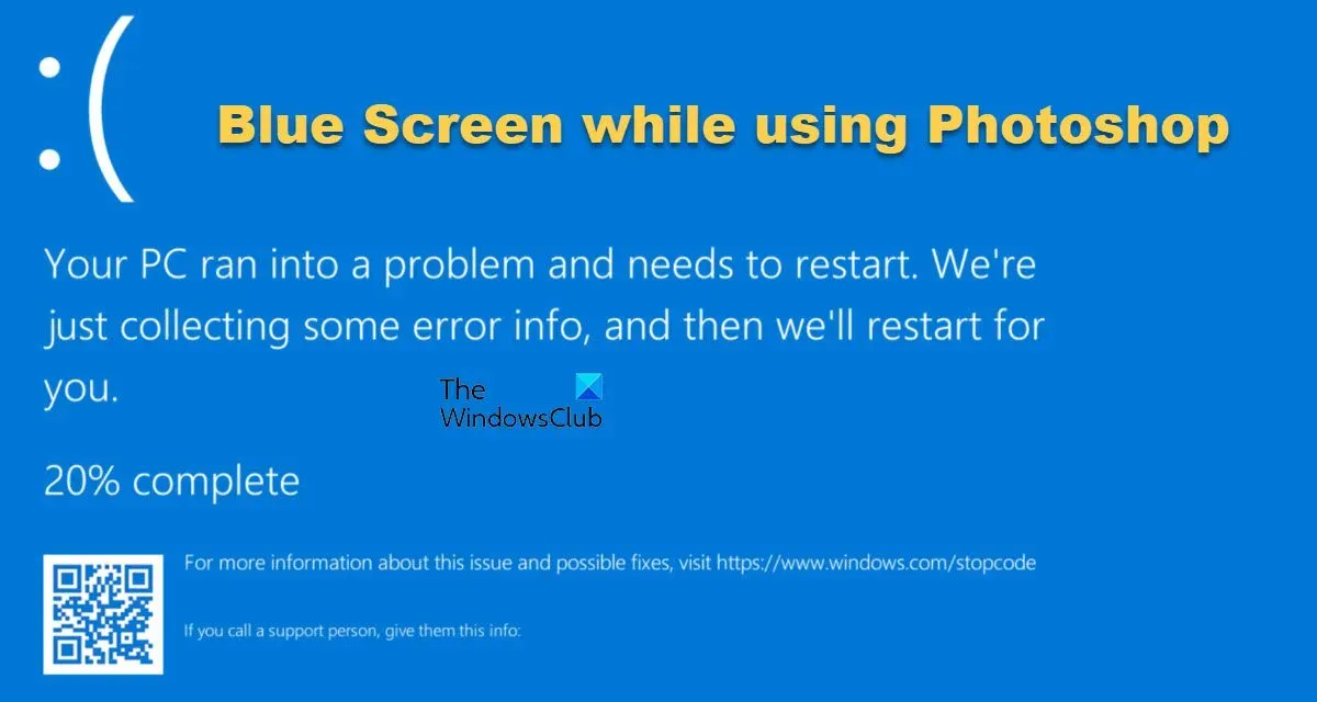 Corrigindo uma tela azul ao usar o Photoshop no Windows 11/10