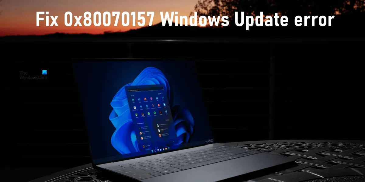 Corrija o erro do Windows Update 0x80070157.