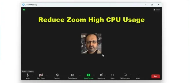 Como reduzir o alto uso da CPU do Zoom