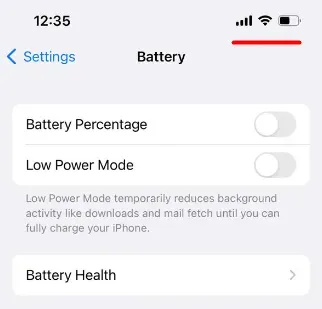 iOS 16搭載のiPhoneでバッテリーのパーセンテージを表示する方法