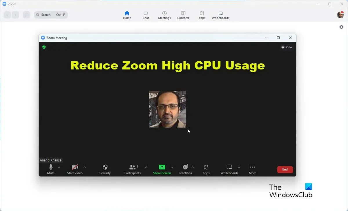 Zoom の高い CPU 使用率を減らす方法