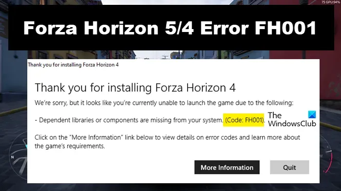 Windows PC で Forza Horizo​​n エラー FH001 を修正