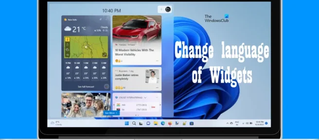 如何在 Windows 11 中更改小部件語言